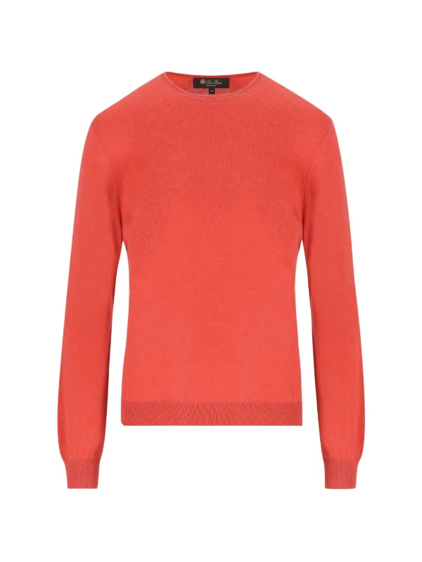 Loro Piana Long-sleeve Sweater in Orange
