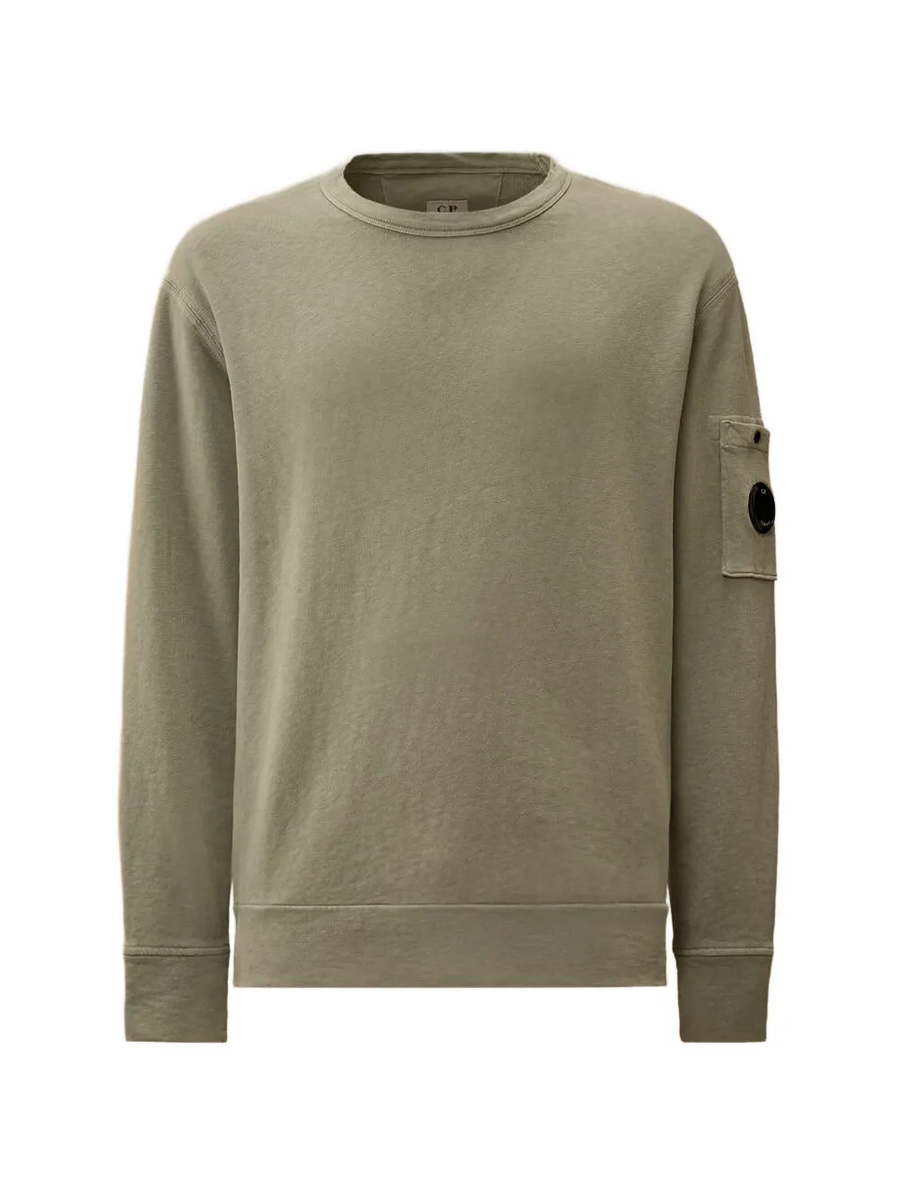 C.P. Company Malfilè-fleece Lens sweater met ronde hals Grijs