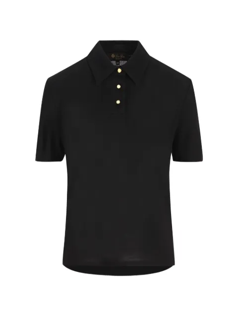 Loro Piana buttoned polo top