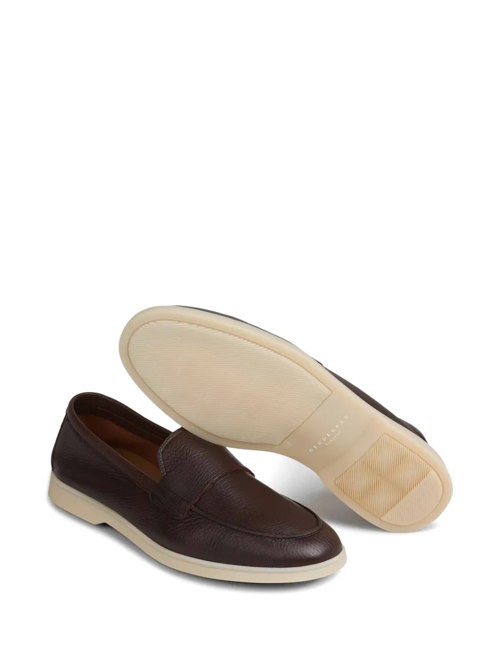 Henderson Baracco Getextureerde loafers Bruin