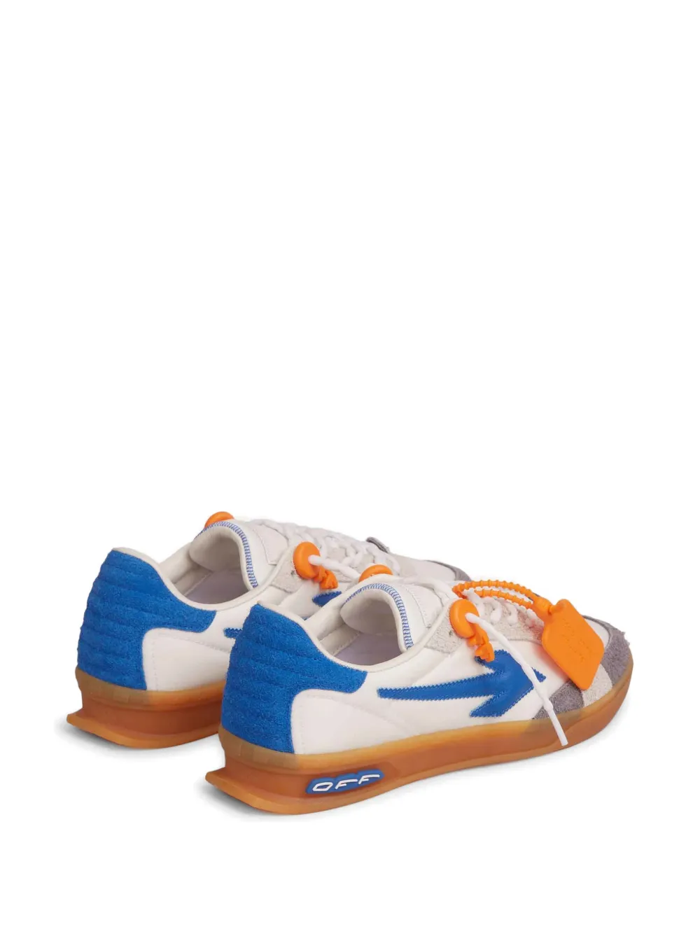 Off-White lace-up arrow sneakers Wit