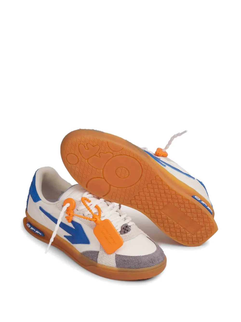 Off-White lace-up arrow sneakers Wit