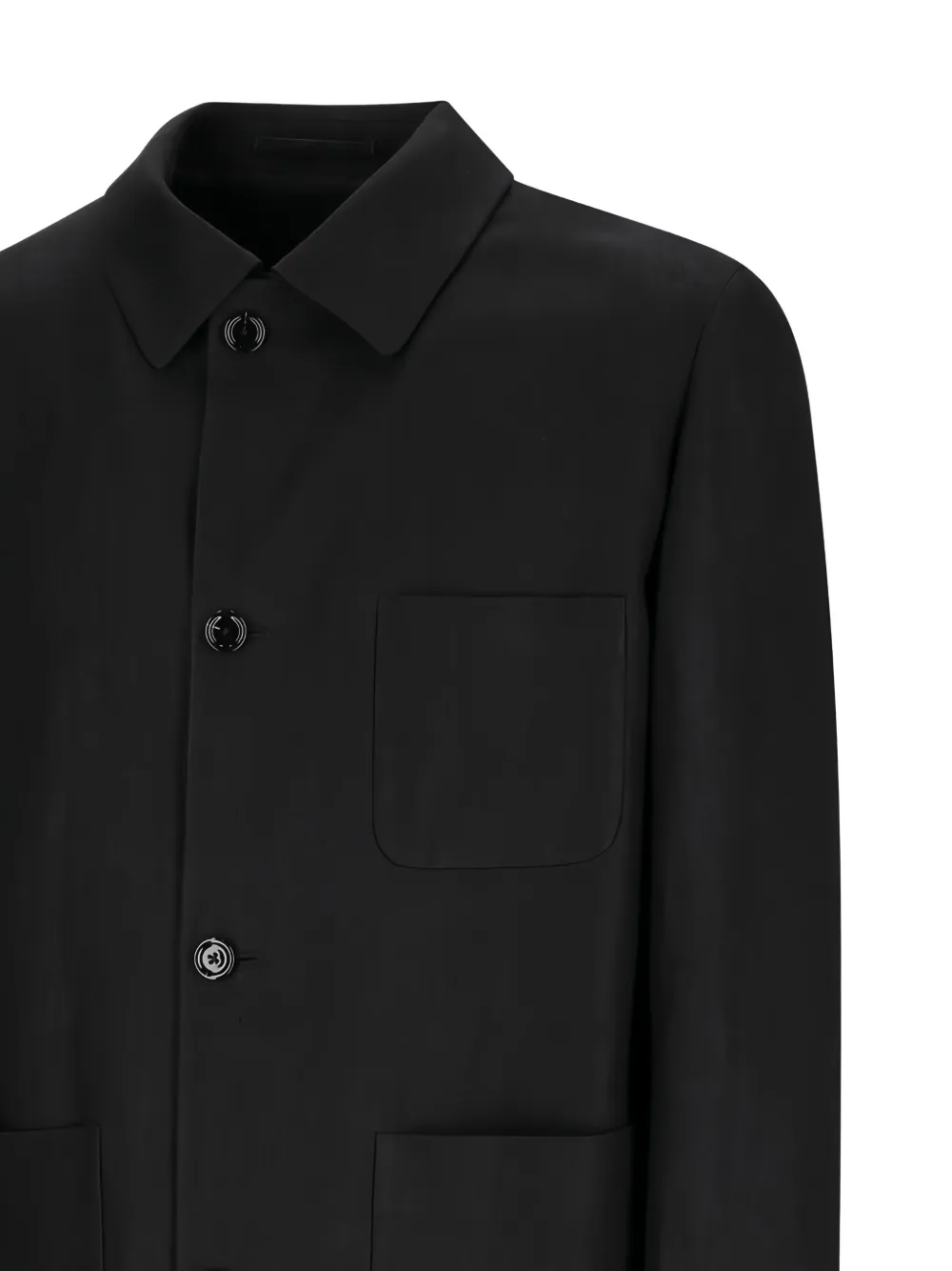  Lardini Buttoned Pocket Jacket - Black 