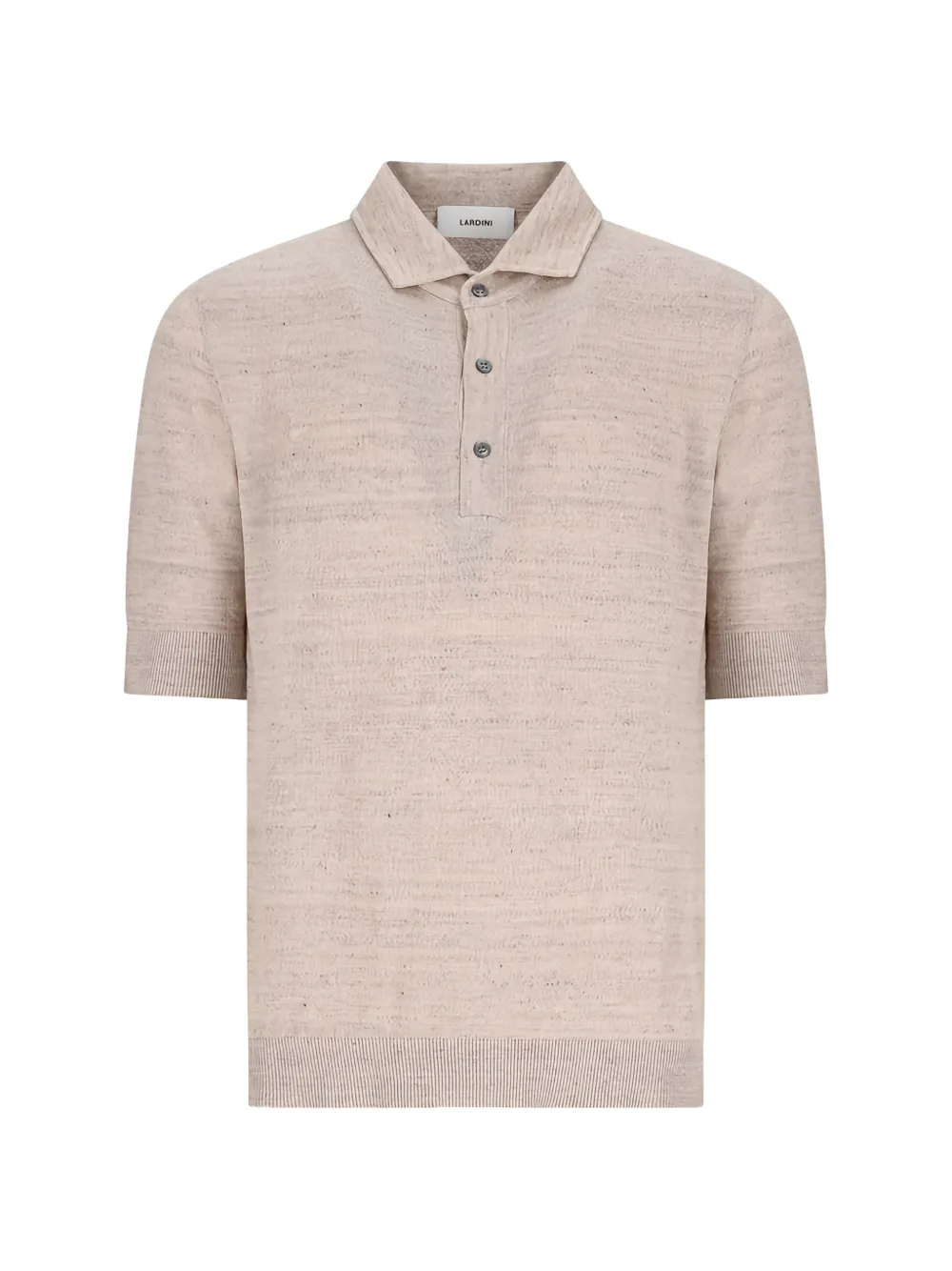 Lardini buttoned short-sleeve polo shirt - Nude