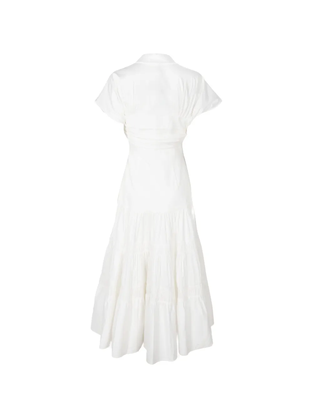  Alexis Carosini Short-sleeve Midi Dress - White 