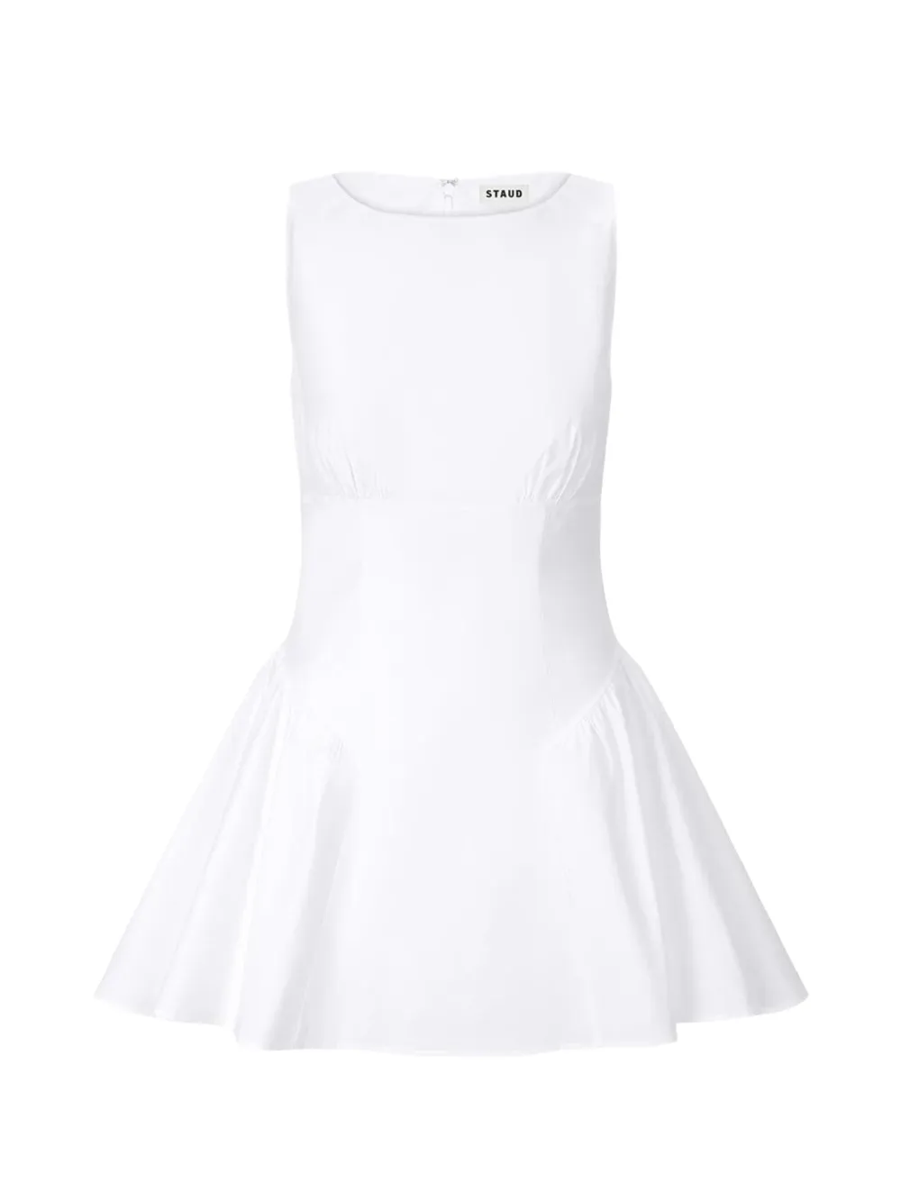STAUD GWEN panelled mini dress - Bianco