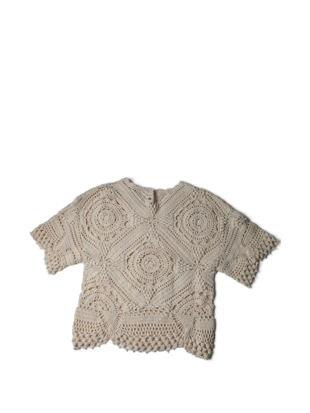 Maddalena Short-Sleeve Crochet Top