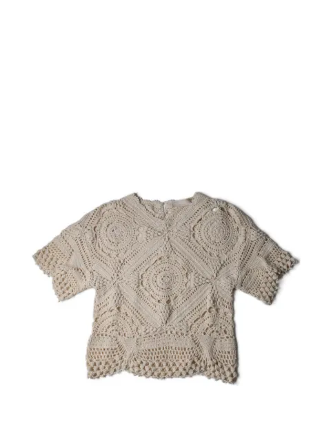 Ulla Johnson Maddalena short-sleeve crochet top