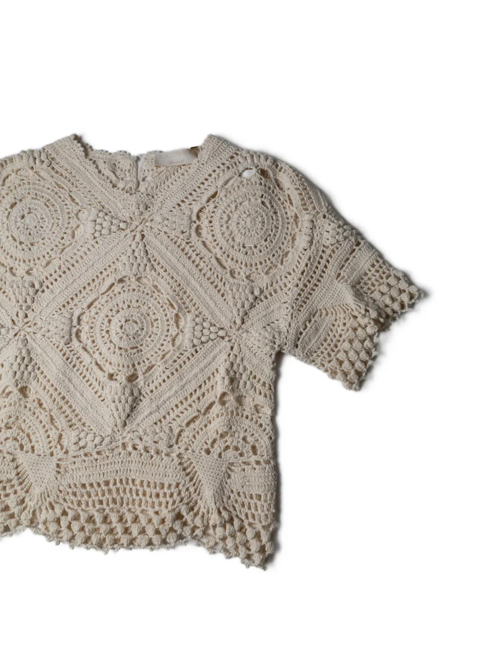 Maddalena Short-Sleeve Crochet Top
