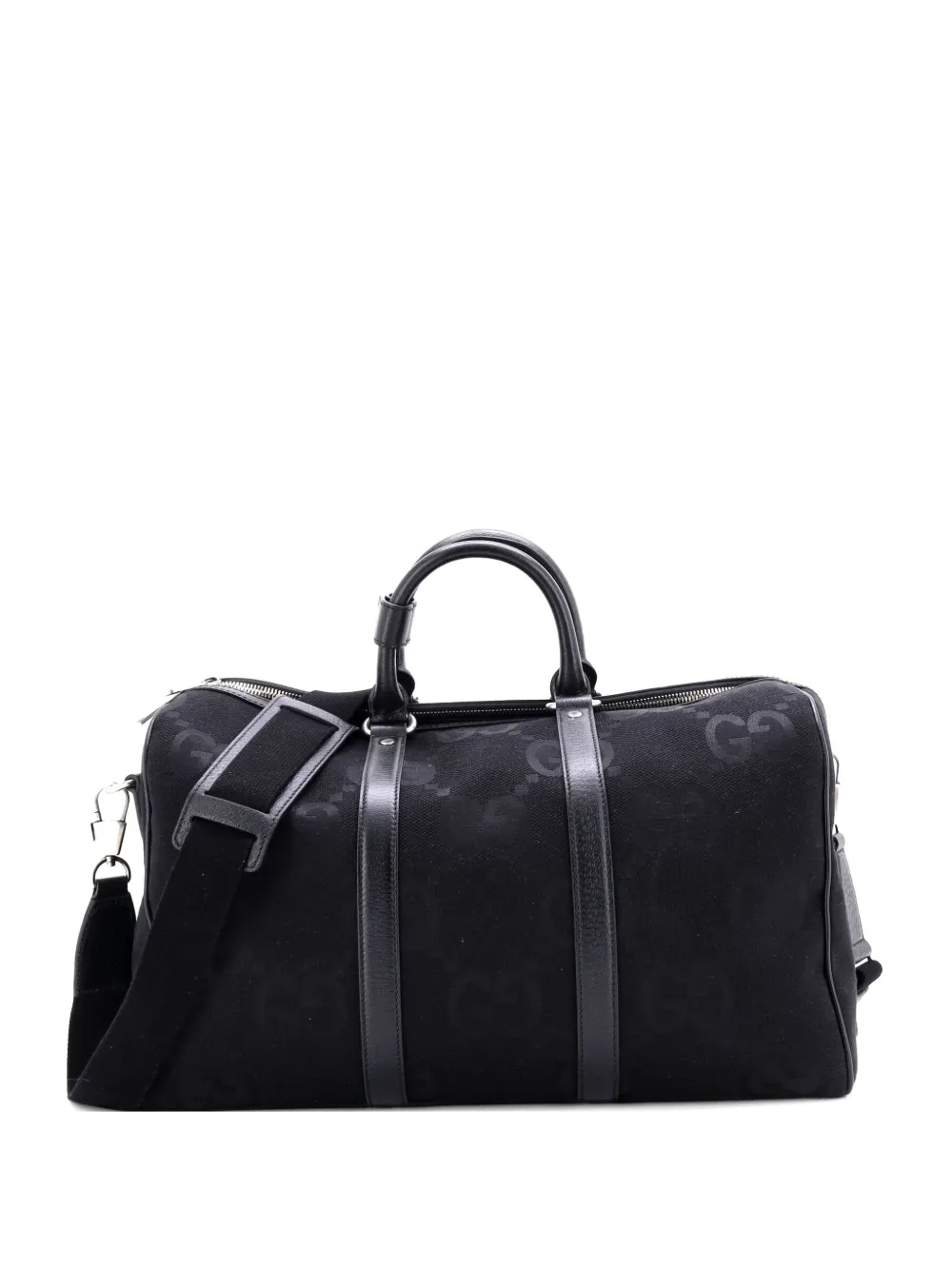 Gucci Pre-Owned Convertible Duffle Bag Jumbo GG Canvas Small travel bag - Nero