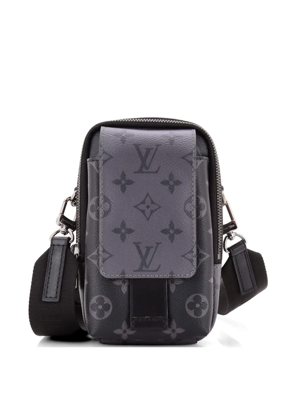 Louis Vuitton Pre-Owned Double Phone Pouch NM Reverse Monogram Eclipse Canvas crossbody bag - Nero
