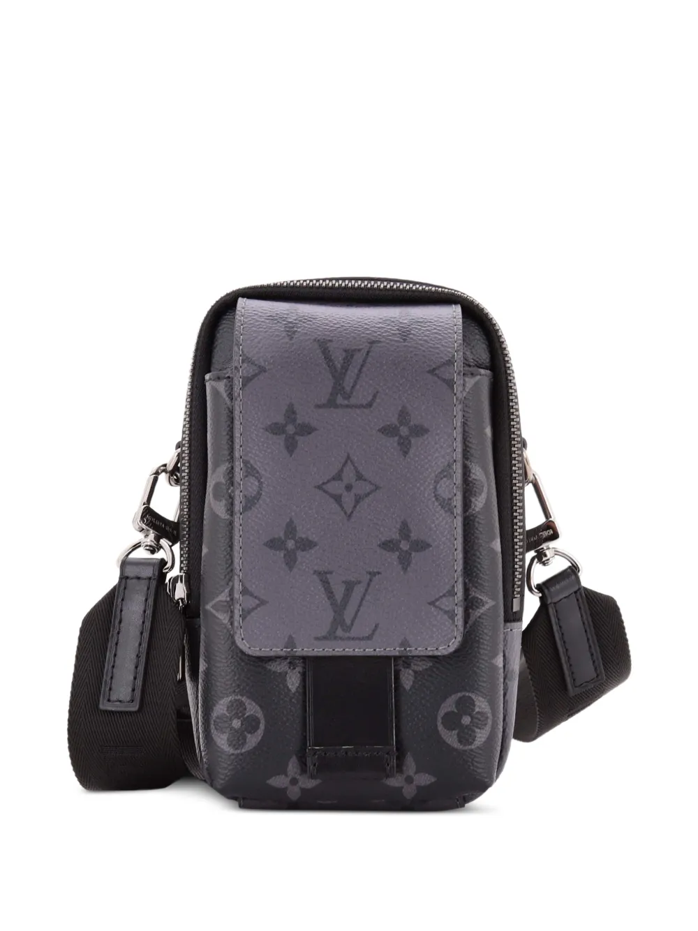 Louis Vuitton Pre-Owned Double Phone Pouch NM Reverse Monogram Eclipse Canvas crossbody bag - Nero