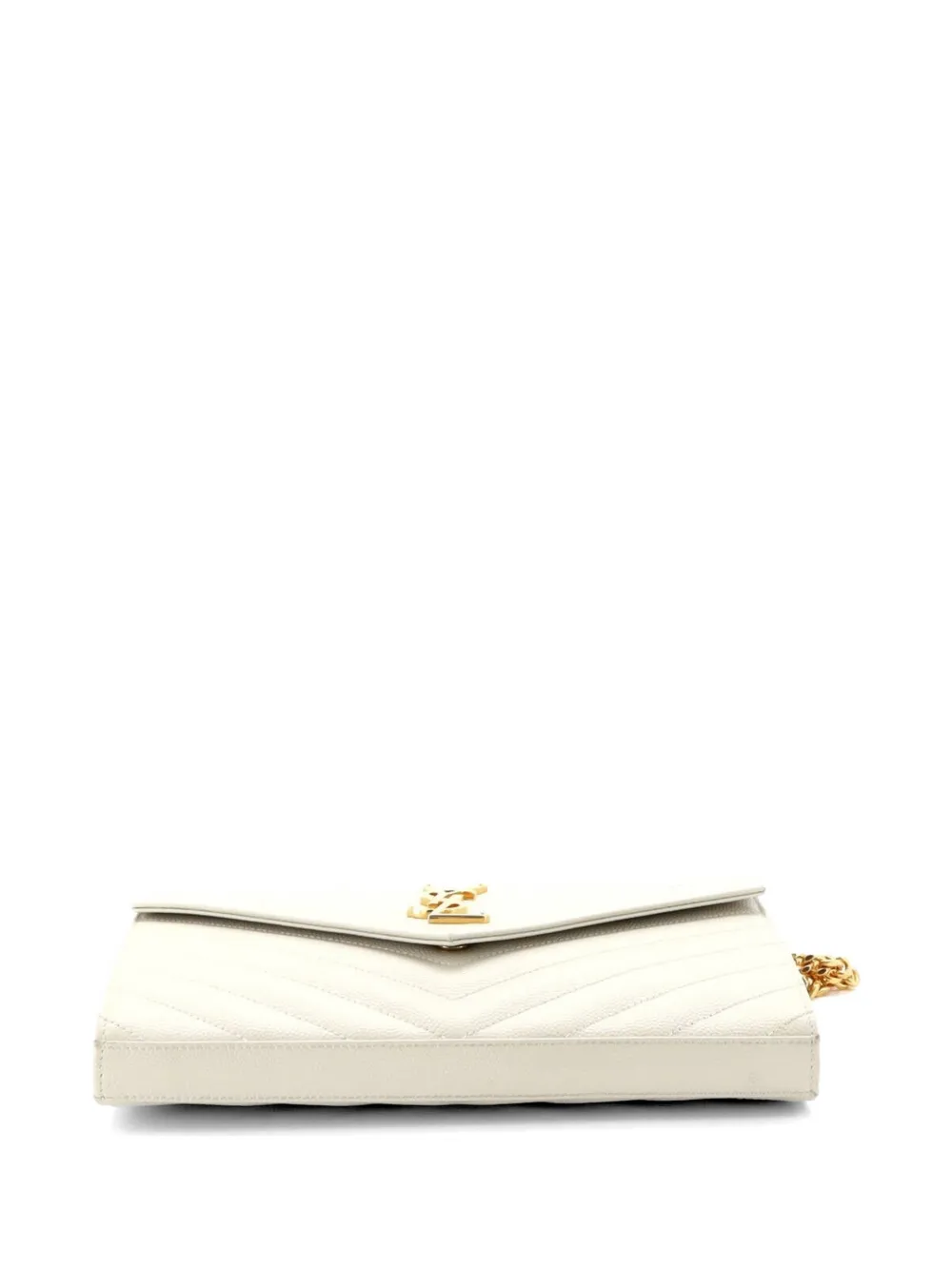 Classic Monogram Wallet On Chain Matelasse Chevron Leather Medium Crossbody Bag
