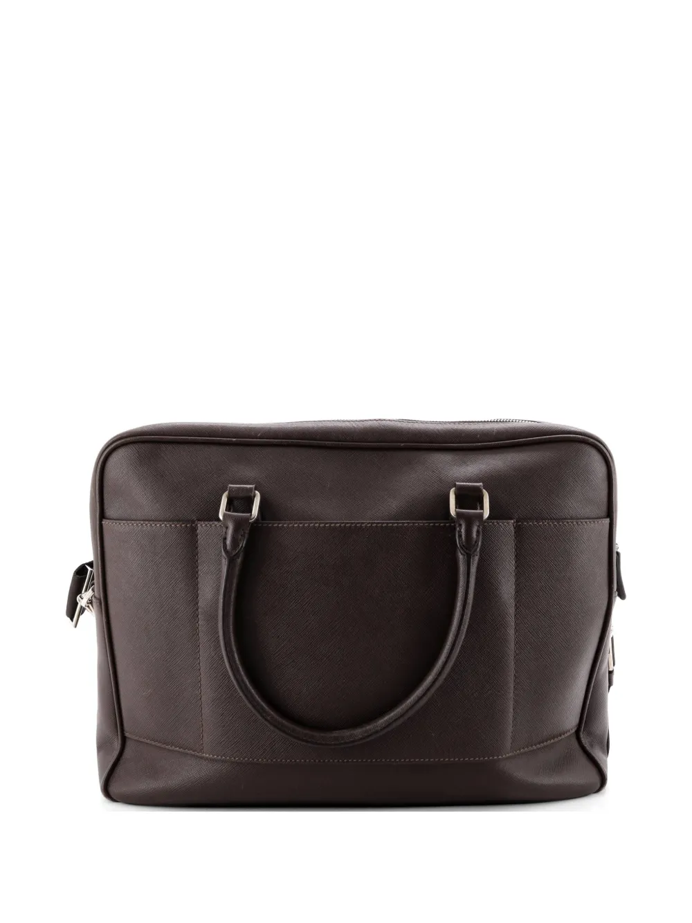 Convertible Zip Around Briefcase Saffiano Leather Medium Business Bag