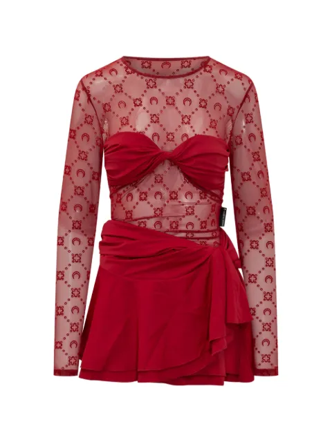 Marine Serre Moonogram draped dress