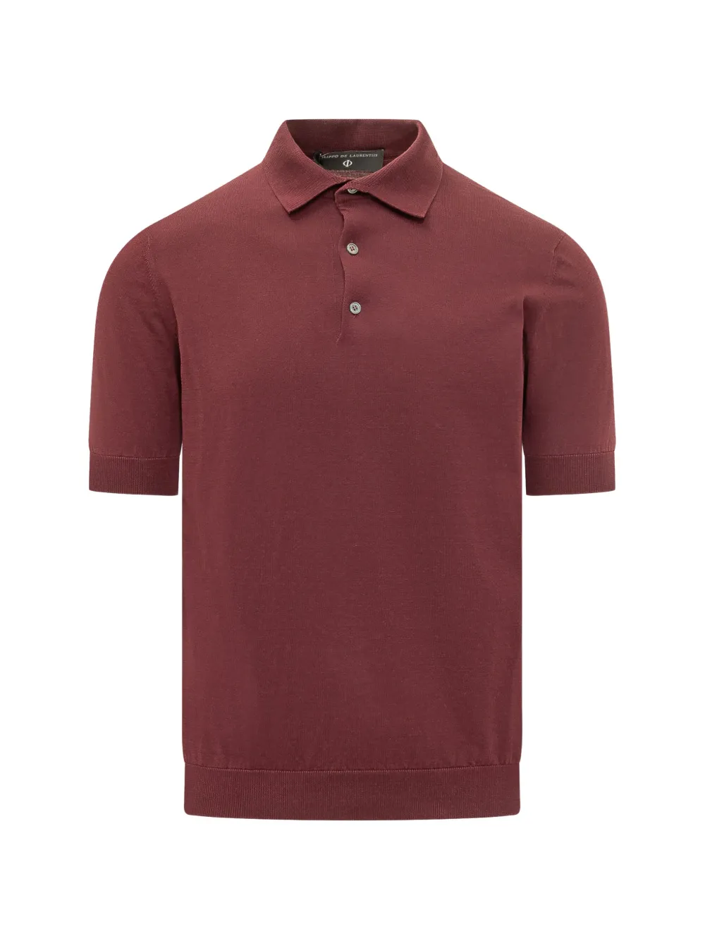 Filippo De Laurentiis short-sleeve crepe polo shirt - Rosso
