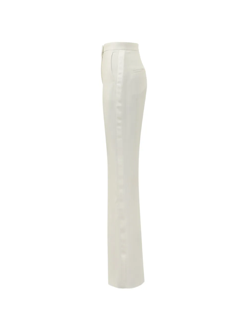 Max Mara Geplooide broek met satijnen streep Beige