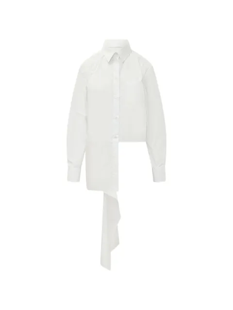 MSGM asymmetric-hem draped shirt