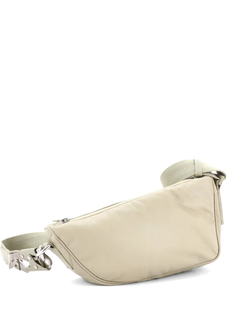 Pre-owned Burberry Shield Messenger Bag Leather Medium Crossbody Bag In Green
