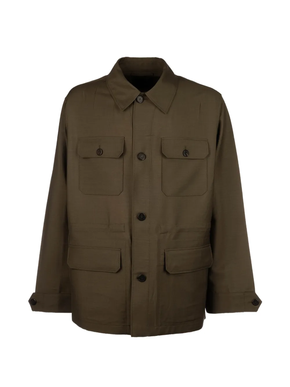 Prada flap-pocket shirt jacket - Verde