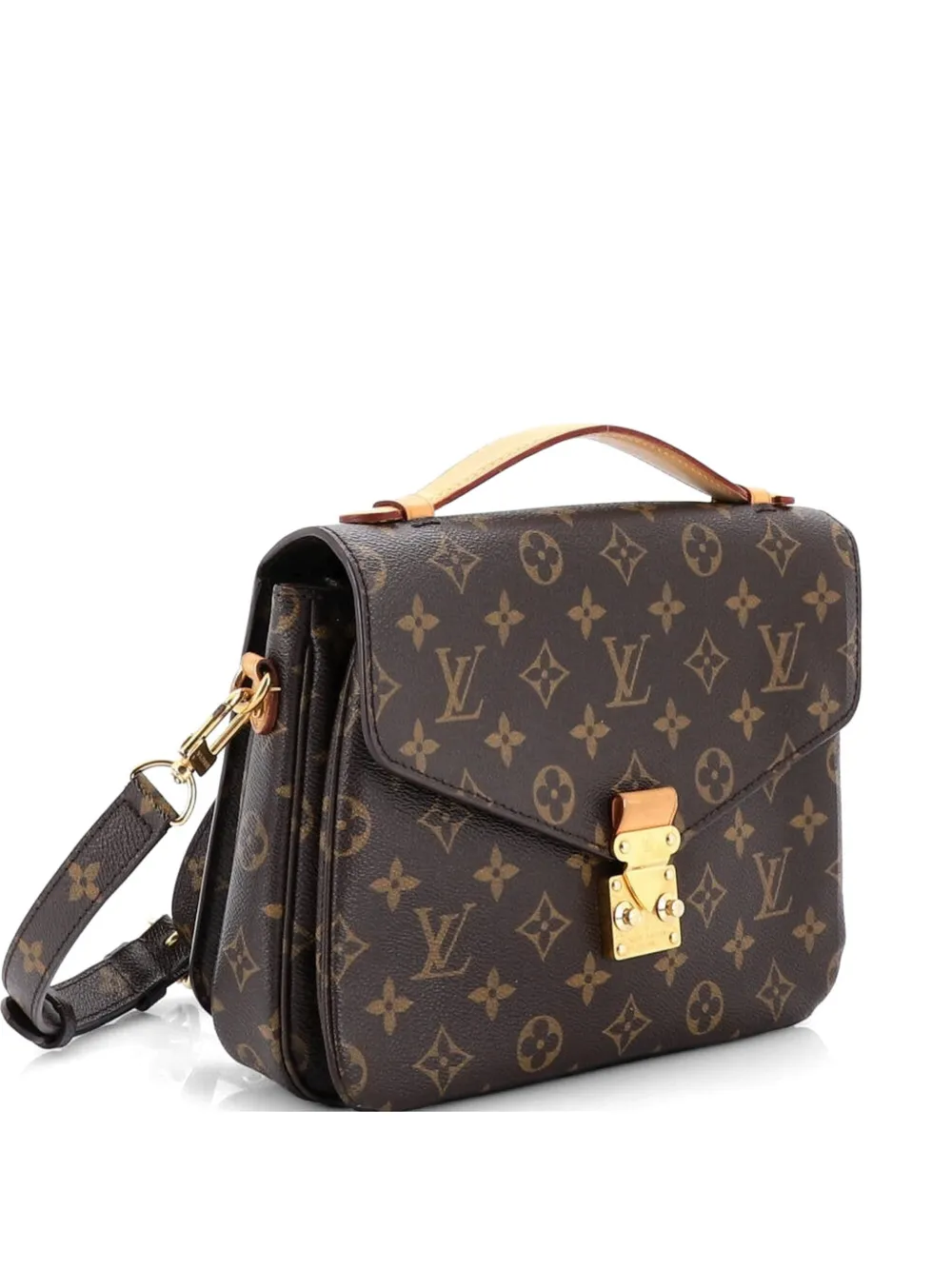 Pre-owned Louis Vuitton Pochette Metis Monogram Canvas Crossbody Bag In Brown