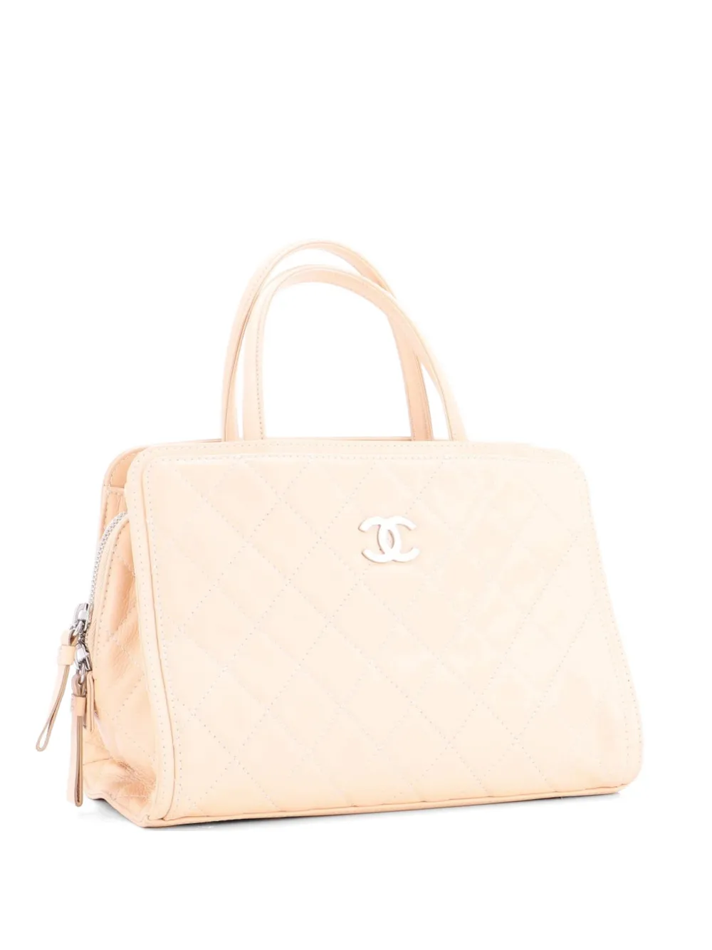 CHANEL Pre-Owned Zip Around Satchel Quilted Calfskin Medium handbag - Toni neutri