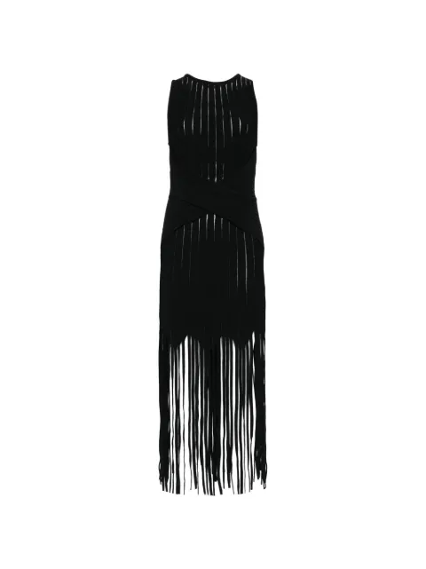 Balmain fringed-hem mini dress