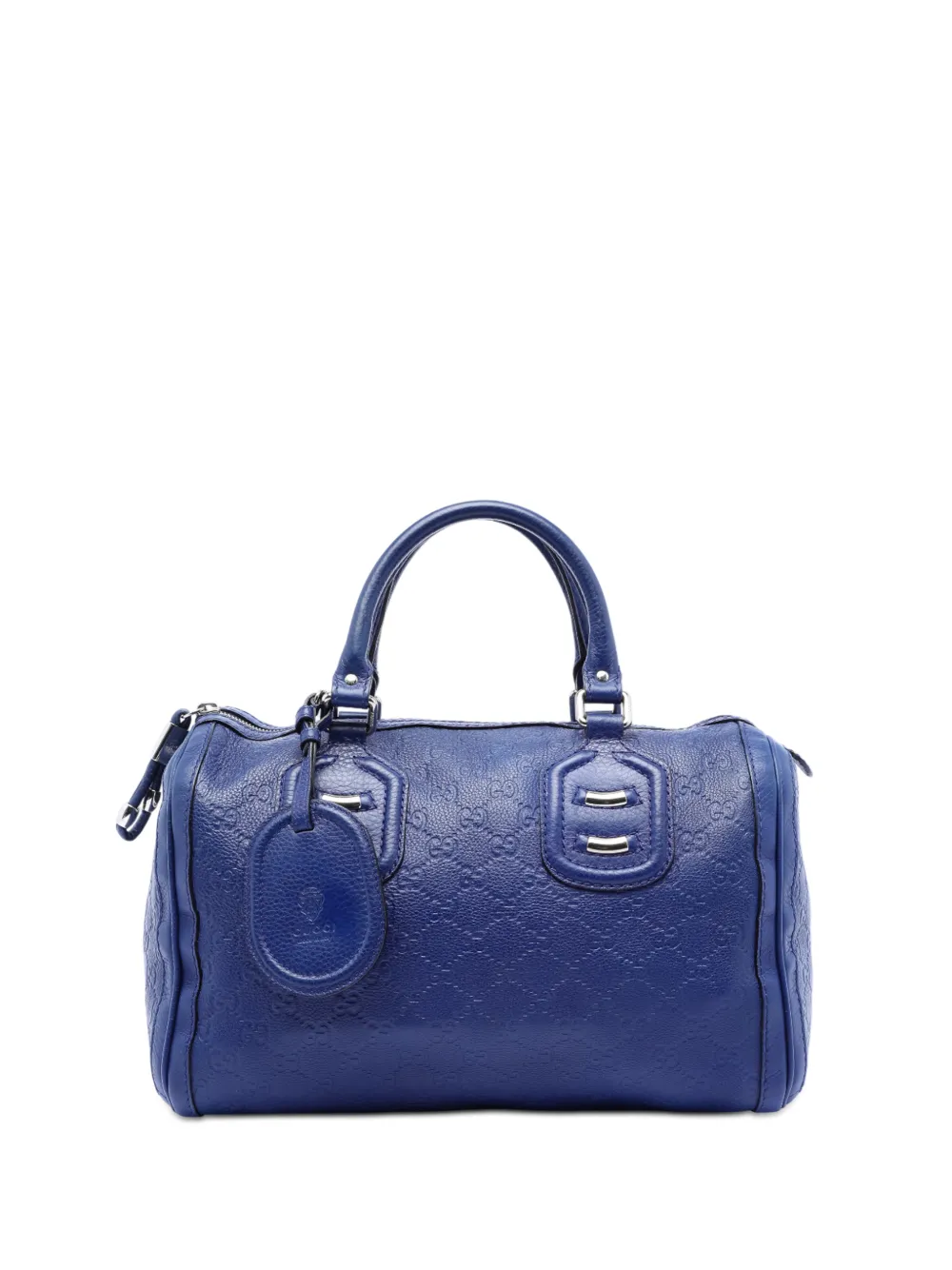 Gucci Pre-Owned 2016-2026 Medium Guccissima Techno Tag boston bag - Blu