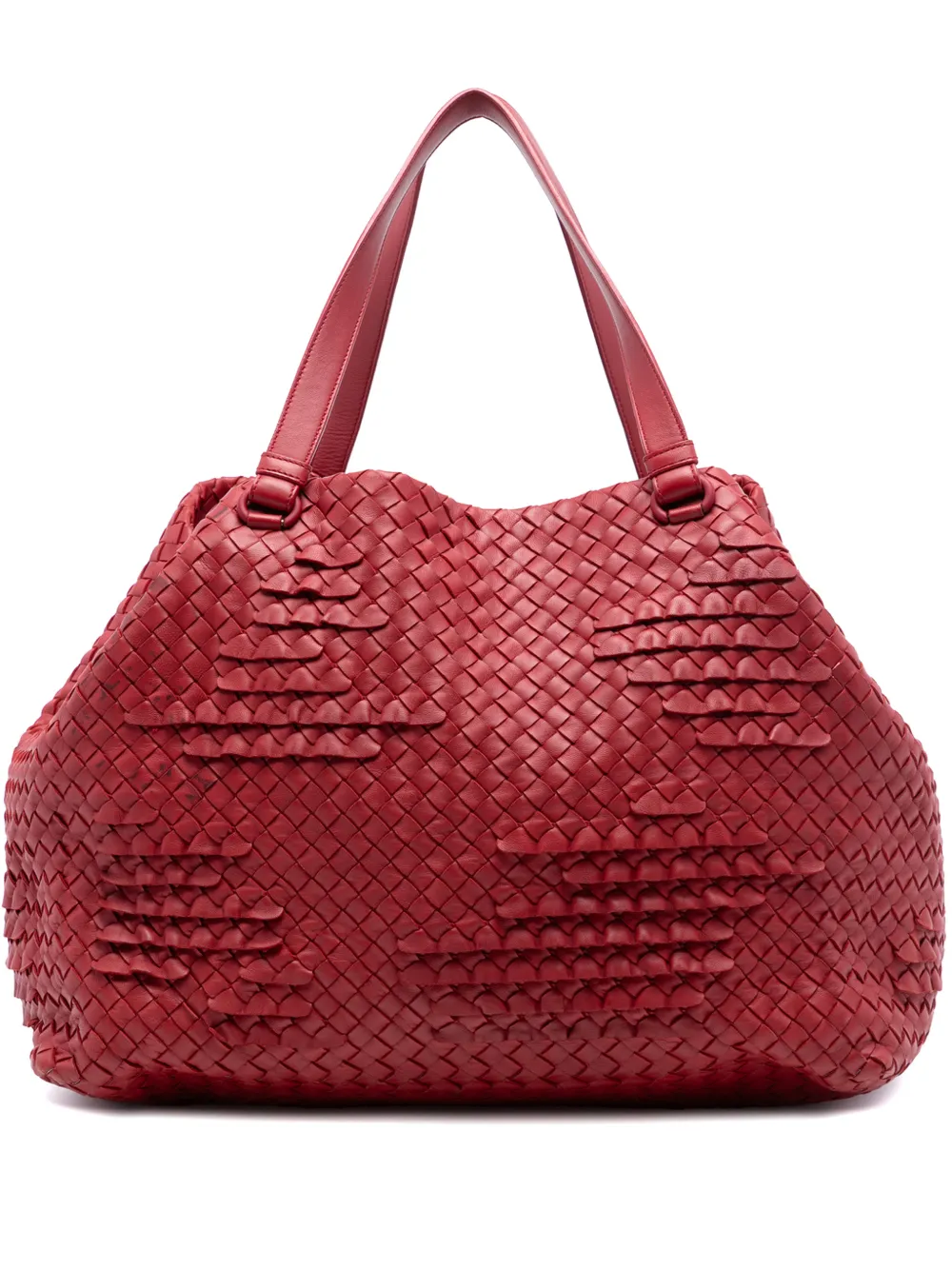 Bottega Veneta Pre-Owned 2012-2025 Nappa Intrecciato Ruffle tote bag - Rosso