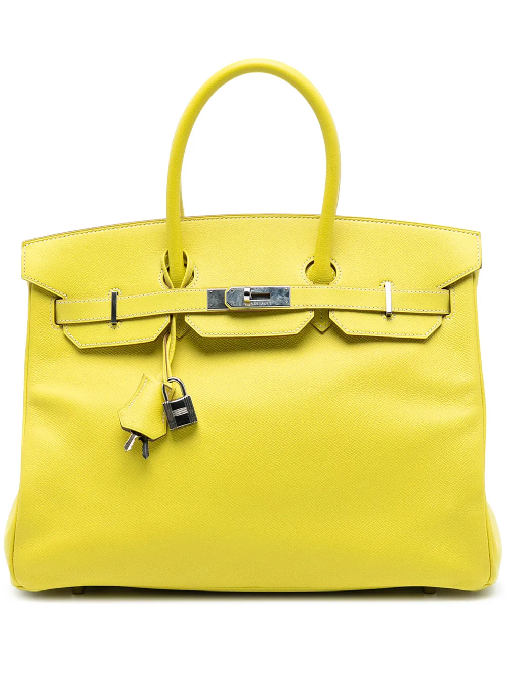 Hermès Pre-Owned 2012 Epsom Verso Birkin Retourne 35 handbag - Giallo