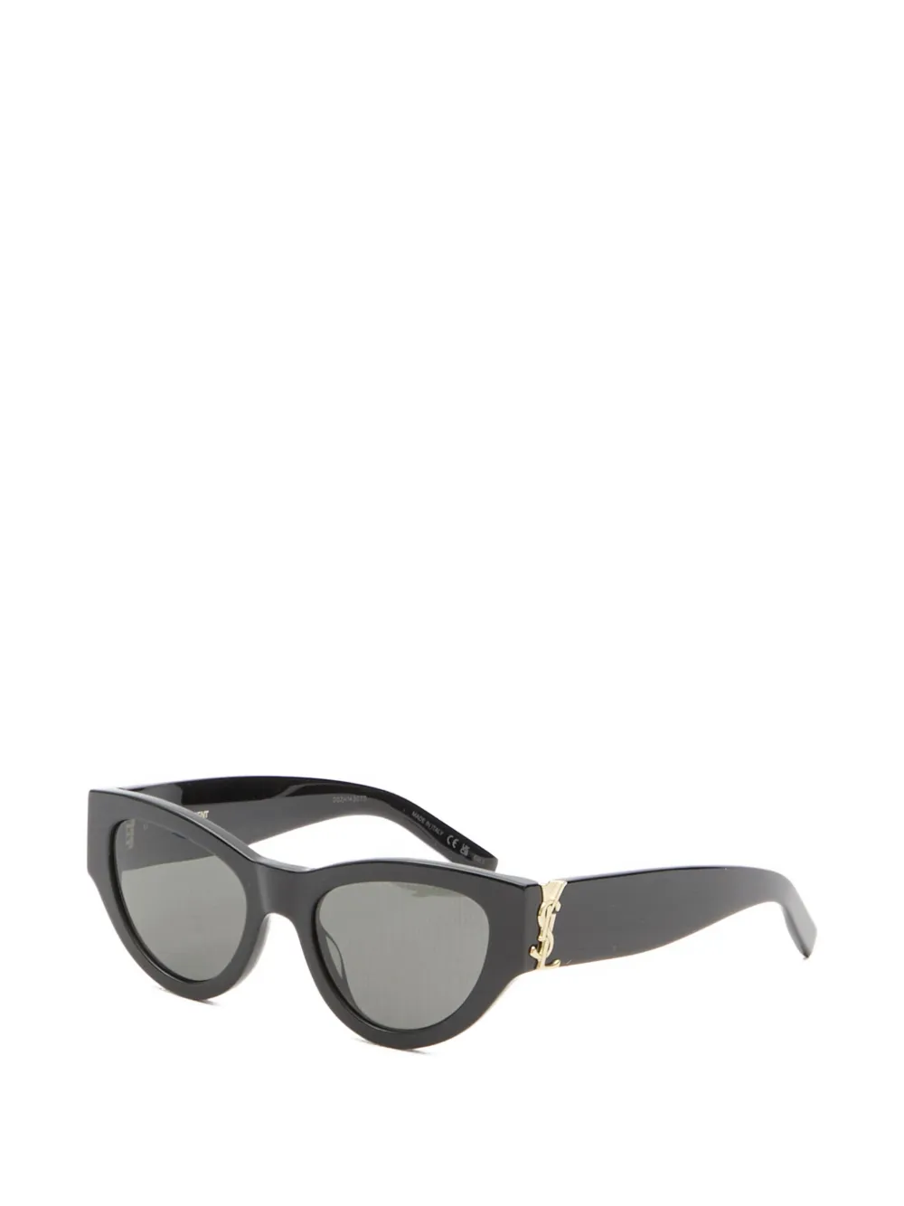 Saint Laurent thick frame monogram sunglasses - Schwarz