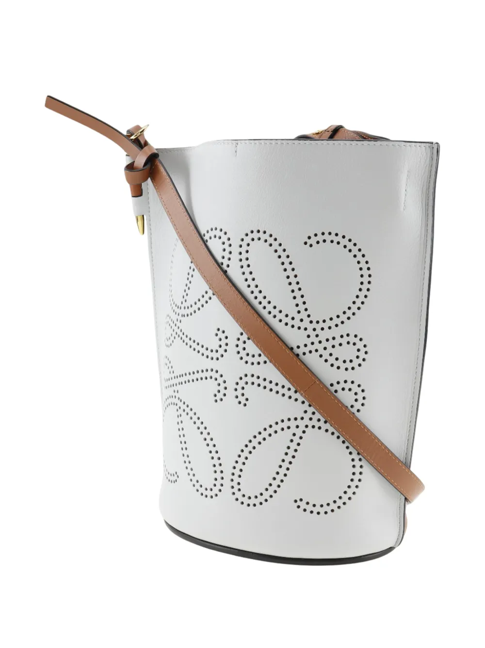 2019-2026 Perforated Leather Anagram Gate Bucket Bag