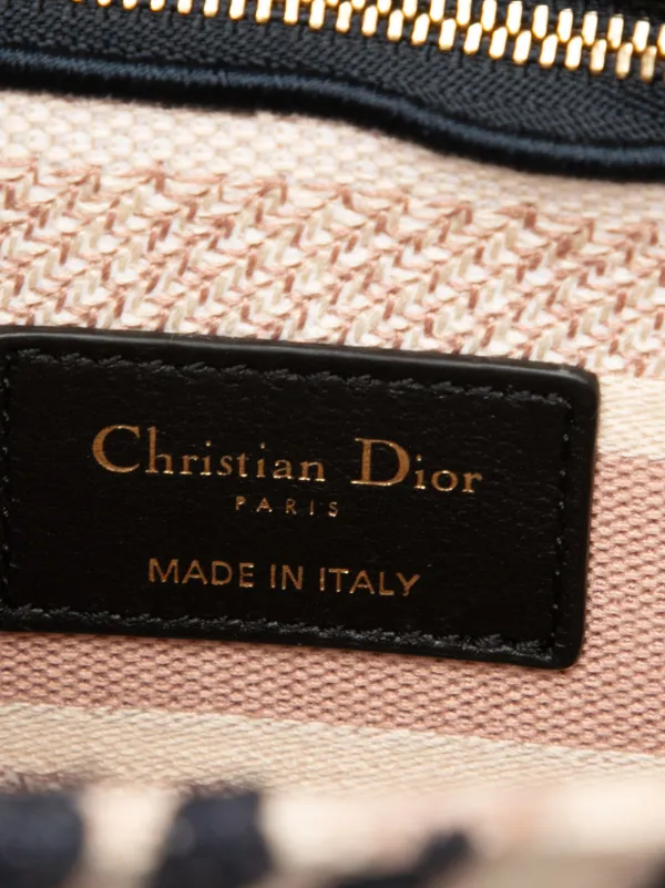 Christian Dior Pre-Owned 2020 Medium Embroidered Canvas Tie Dye