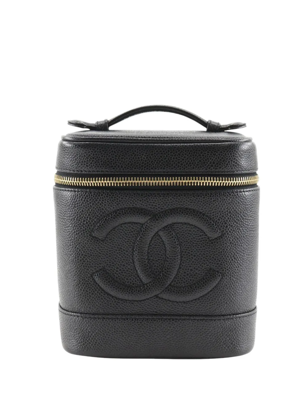 CHANEL Pre-Owned 2000-2002 CC Caviar vanity bag - Nero