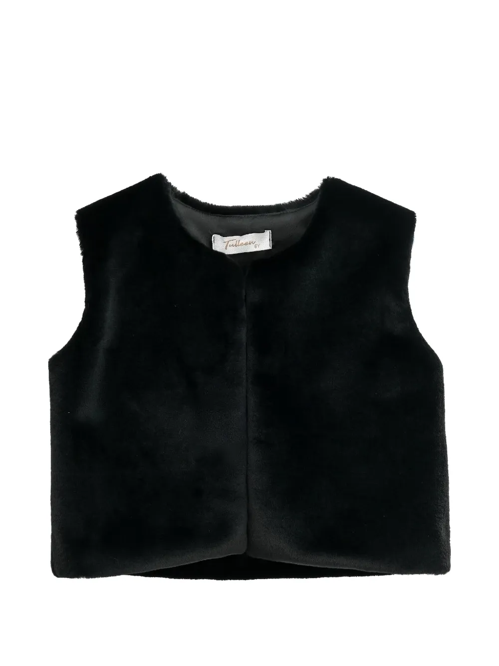 Tulleen plush faux-fur gilet - Schwarz