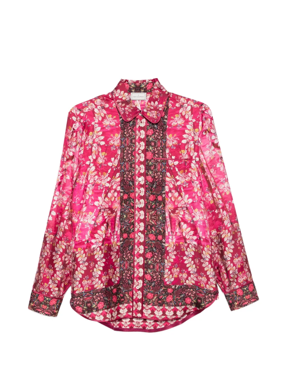 Pierre-Louis Mascia Aloe floral-print collared shirt - Rosa