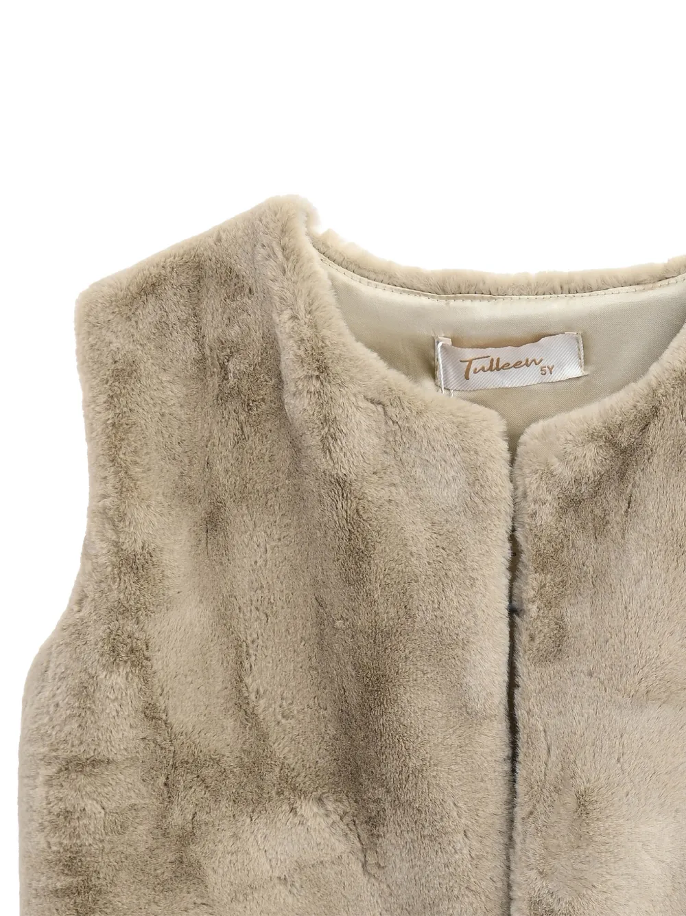  Tulleen Plush Faux-fur Gilet - Neutrals 