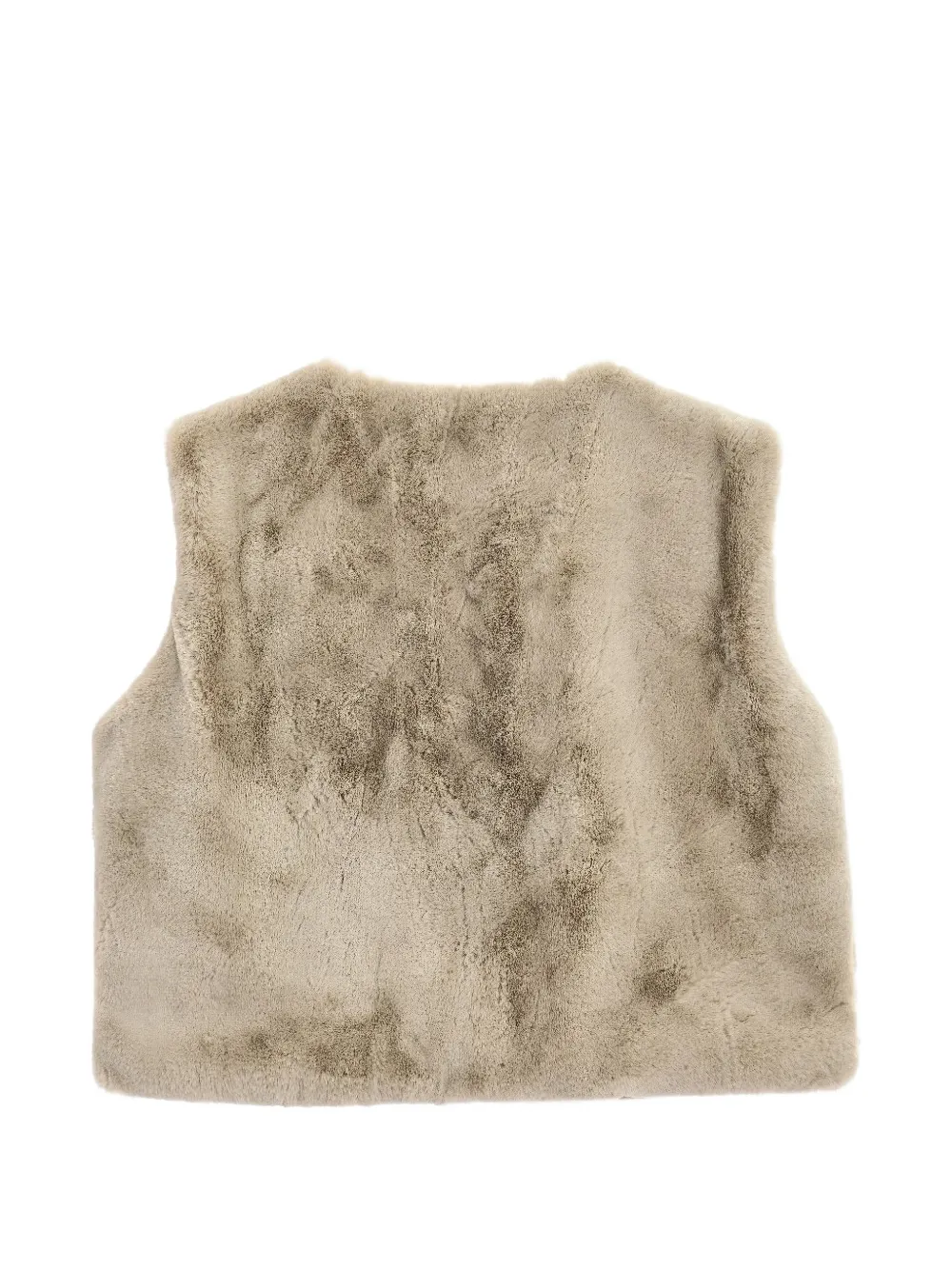  Tulleen Plush Faux-fur Gilet - Neutrals 