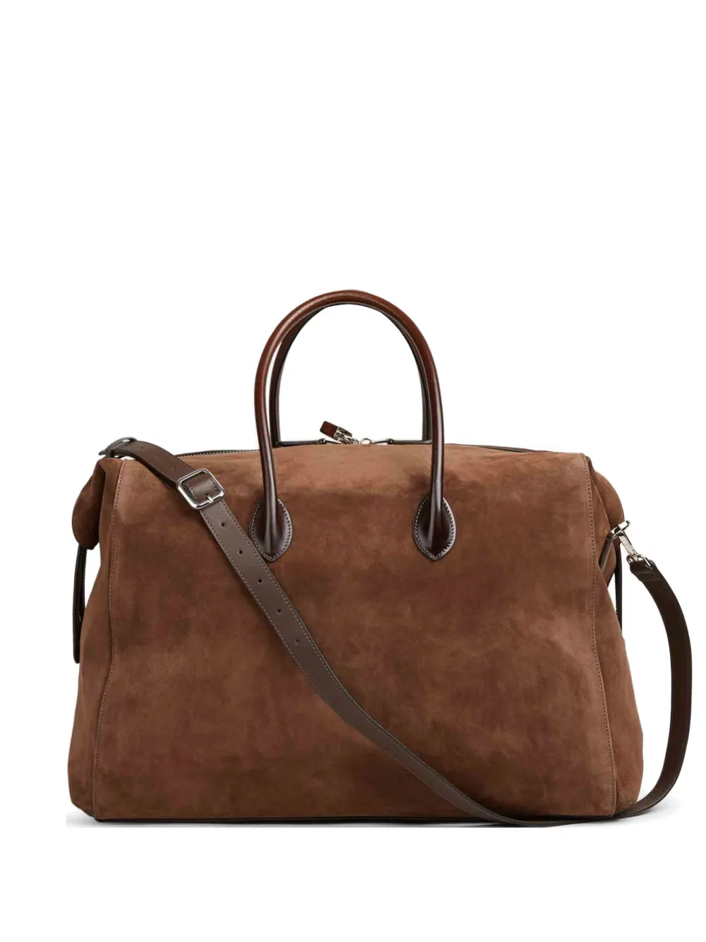 Santoni suede tote bag - Marrone