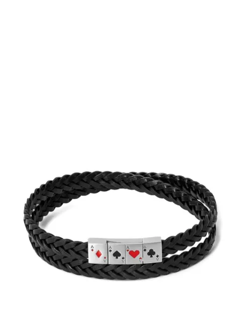 Tateossian braided card-motif bracelet