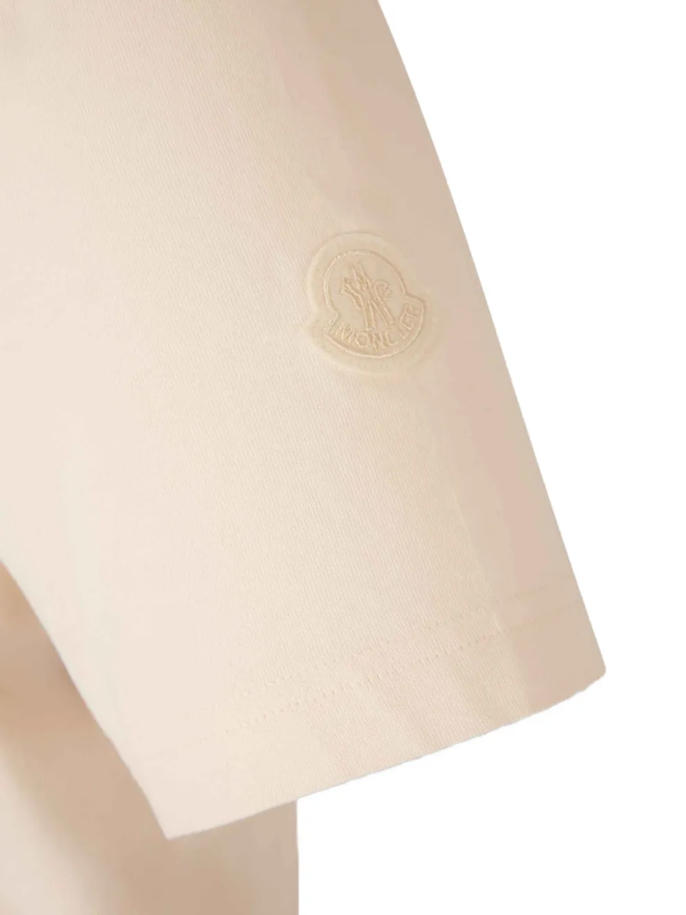 Moncler T-shirt met ronde hals en print Beige