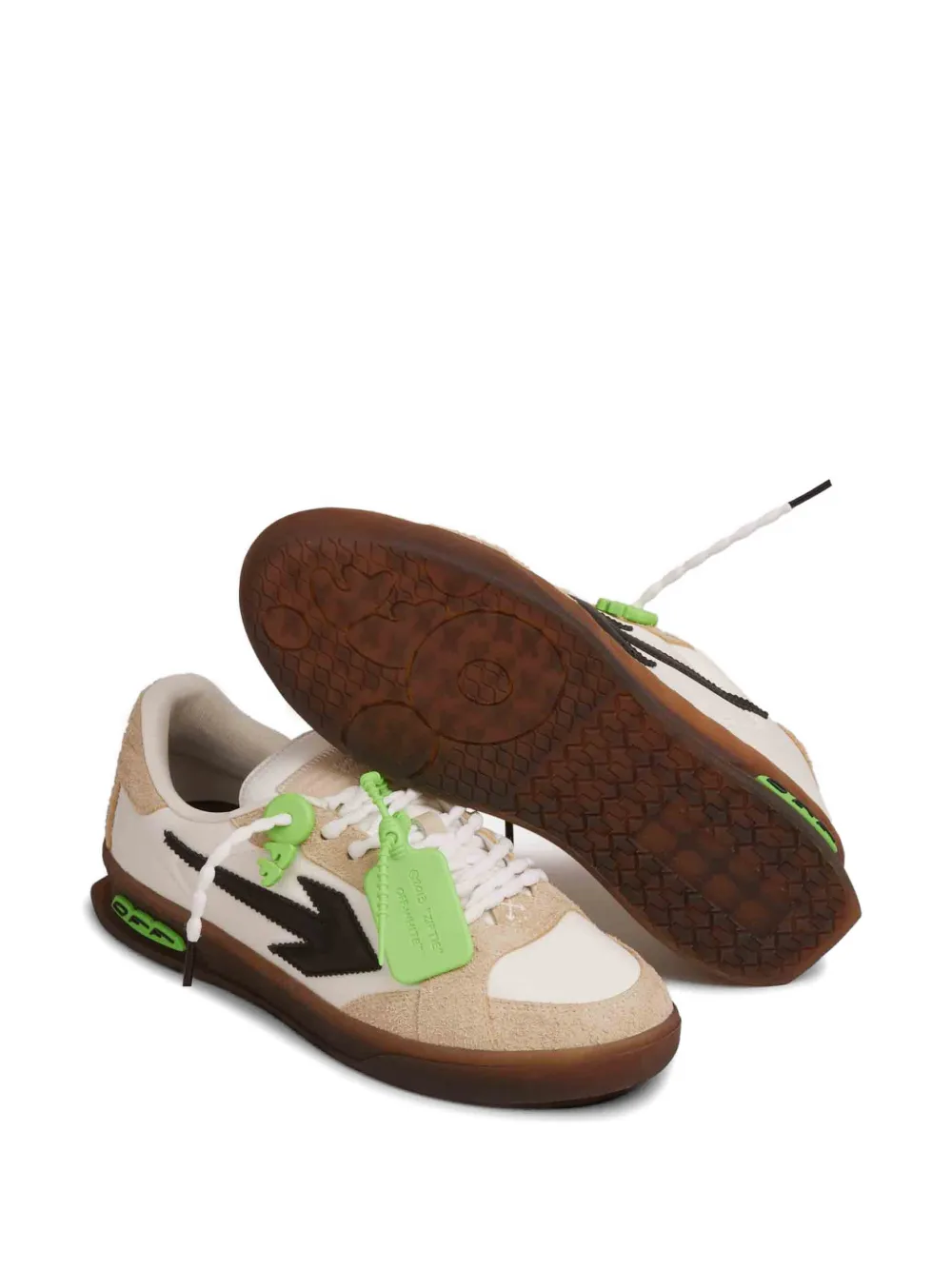 Off-White End of Play arrow suede sneakers Beige
