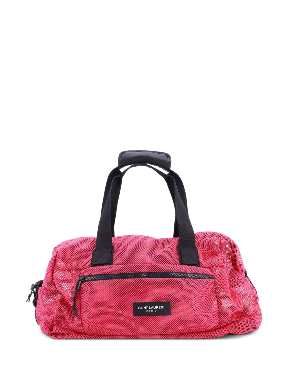 Saint Laurent Pre-Owned Front Pocket Convertible Duffle Nylon Mesh travel bag - Nero