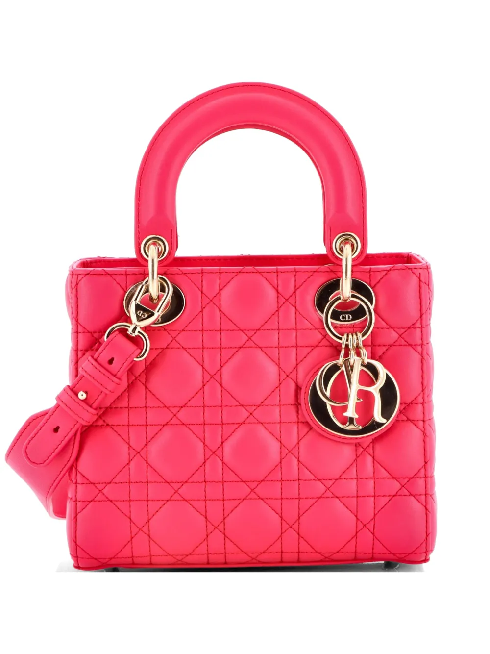 Christian Dior Pre-Owned My ABCDior Lady Dior Bag Cannage Quilt Lambskin crossbody bag - Rosa