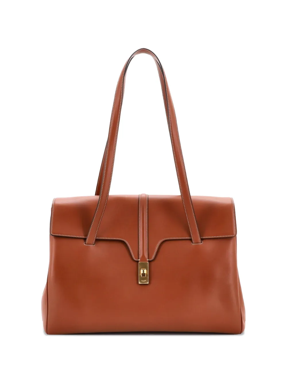 Celine Pre-Owned Soft 16 Bag Smooth Calfskin Large shoulder bag - Marrone