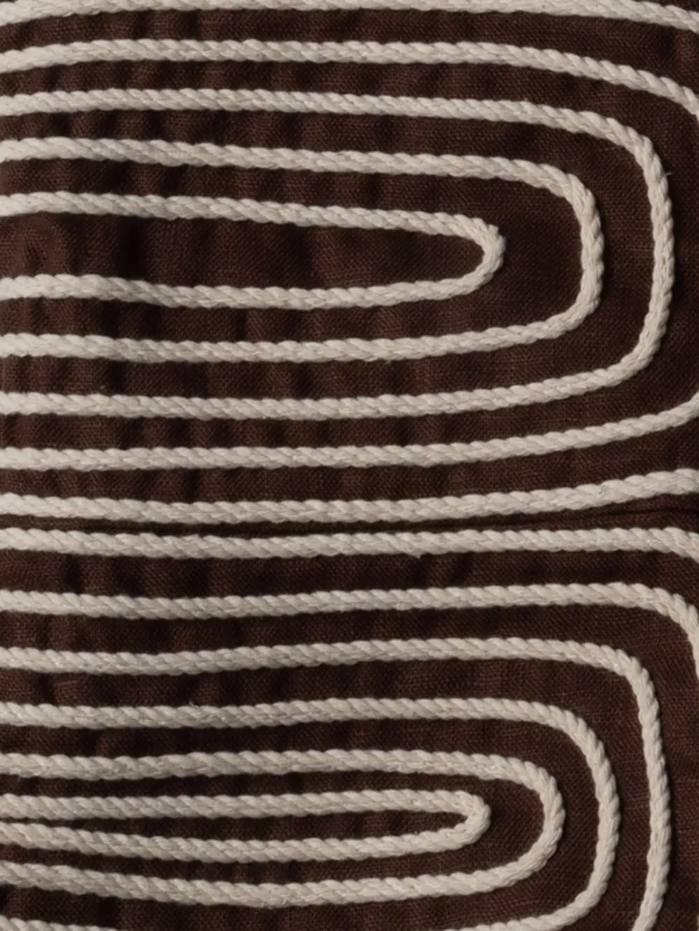  Andres Otalora Marea Cutout-detail Stripe-pattern Top - Brown 