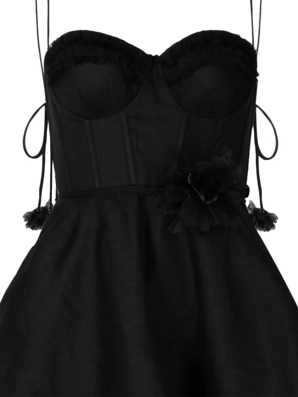  Zimmermann Luna Ruffled Mini Dress - Black 