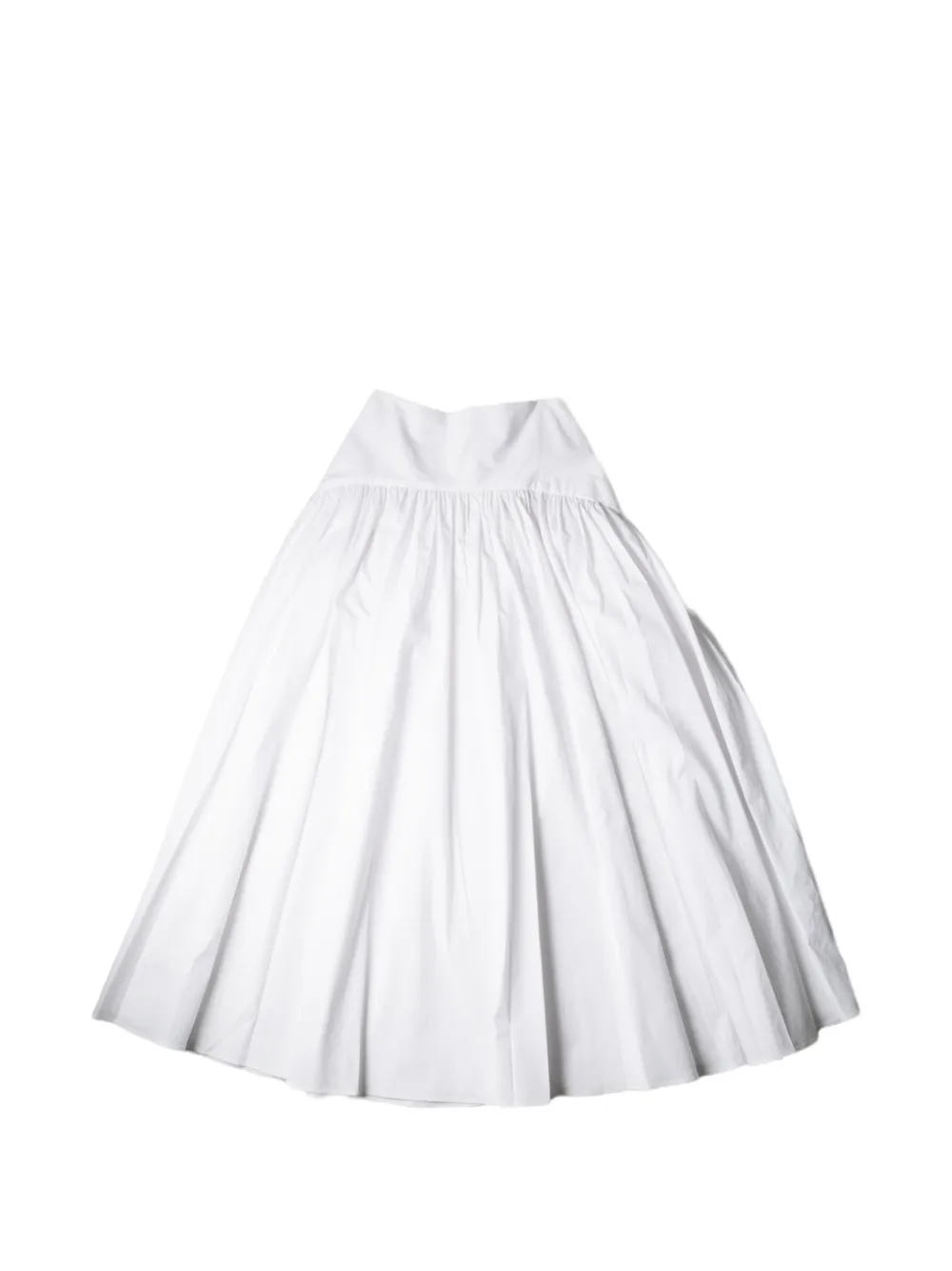STAUD Procida ruffled midi skirt - Bianco