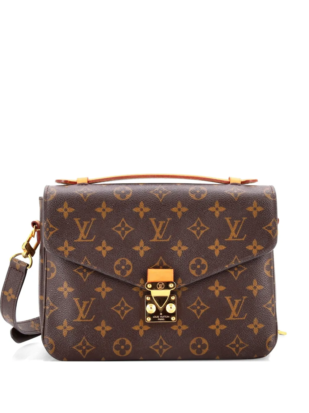 Pre-owned Louis Vuitton Pochette Metis Monogram Canvas Crossbody Bag In Brown