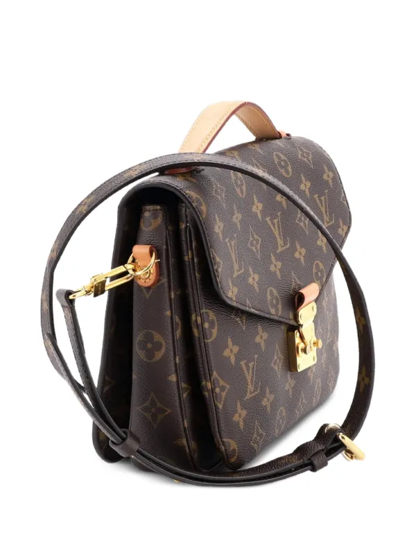 Louis Vuitton Pre-owned Pochette Metis Monogram Canvas Crossbody Bag in Brown